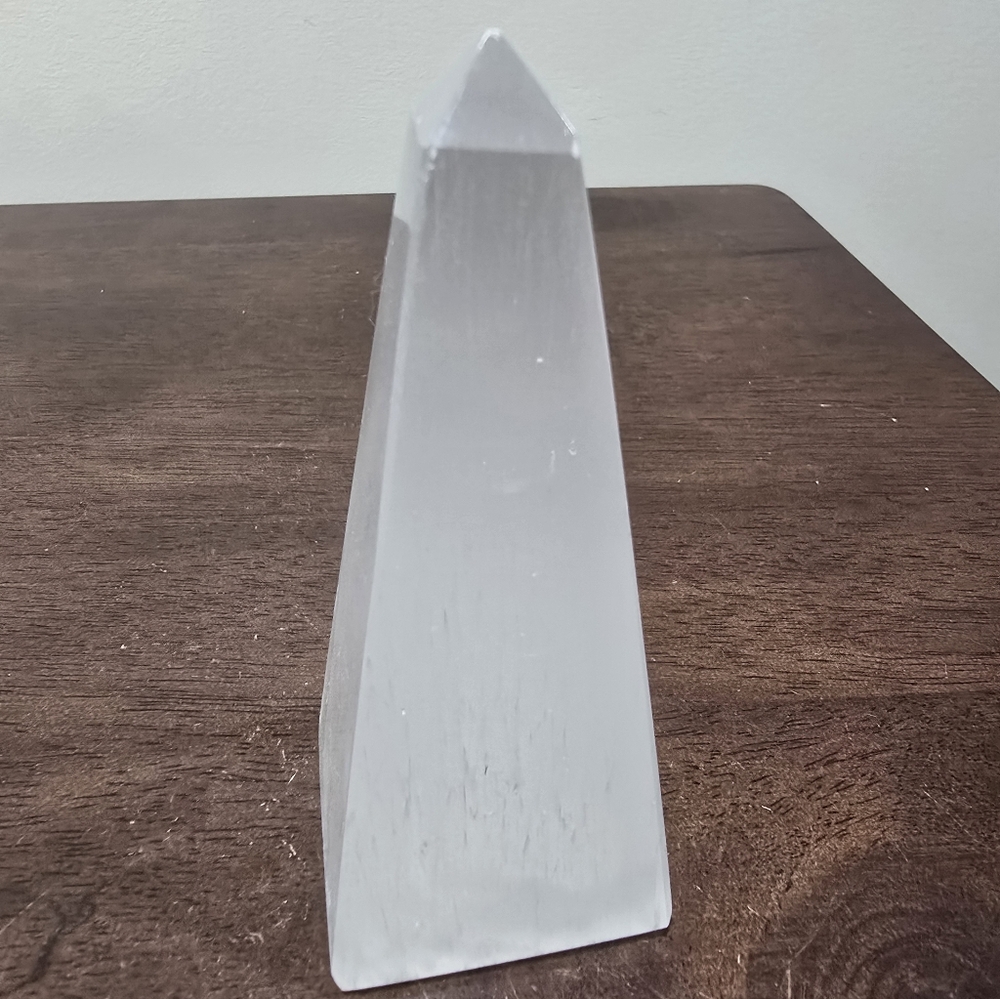 Selenite Crystal Pyramid Tower #G